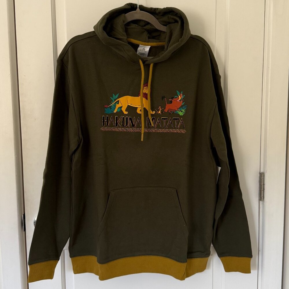NWT Disney Parks - THE LION KING - Embroidered Graphic Pullover Hoodie - MED
